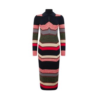 Iceberg Jurk-trui in viscose met streepmotief - Dames - Jurken - Veelkleurig - Maat: XS Viscose