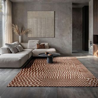 Louis De Poortere Alfombra lavable interior/exterior rojo 140x200