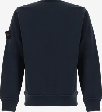 Stone Island Boys Stretch Cotton Sweatshirt Navy Hoods & Sweatshirts