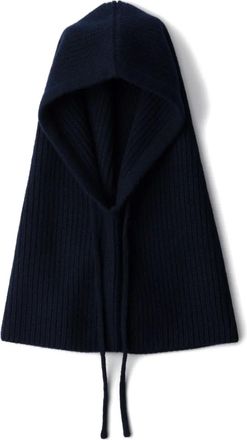 Prada Passamontagna con logo triangolo - Blu