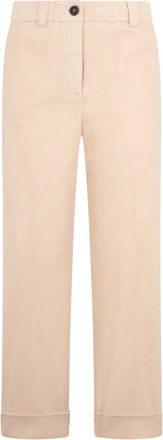 PESERICO Dames, Broeken, Beige, Maat: XL Katoen