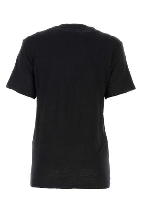 Isabel Marant Womens Black Linen Zewel T-Shirt Matiere Principale:lin T-shirts And Polos