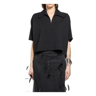 Jil Sander Dames, Tops, Zwart, Maat: 2XS Viscose