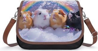 Generic Guinea Pigs Rainbow Mountain Landscape Crossbody Bags for Women Shoulder Messenger Bag Purse Handbags