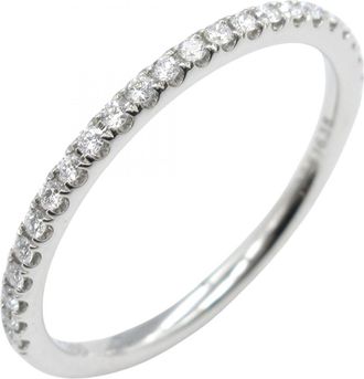 Harry Winston Silver Clear Platinum 950 Band Ring (Pre-Owned)