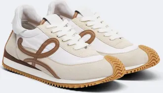 Loewe Flow Runner 2.0 suede-trimmed sneakers