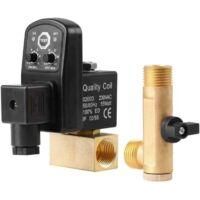 OEM V&aacute;lvula De Drenaje Autom&aacute;tica G1/2 Dn15, V&aacute;lvula De Drenaje Temporizada Electr&oacute;nica Autom&aacute;tica Para La Gesti&oacute;n Del Condensado Del Compresor De Aire (c