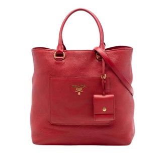 Prada Pre-owned Tote Bags, female, Red, Size: ONE SIZE Pre-owned Satchel