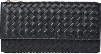 Bottega Veneta Long Braided Leather Wallet