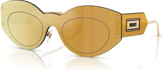 Versace Brown Mirror Gold Shield Ladies Sunglasses VE2276 10027P 144