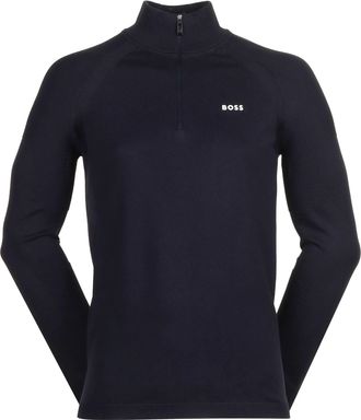 HUGO BOSS Mens Perfom-X Quarter Zip Sweatshirt, Blue