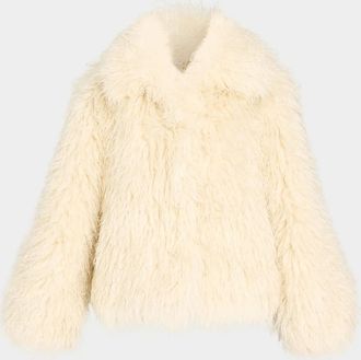 Cinq &agrave; Sept Curly Faux Fur Jacket