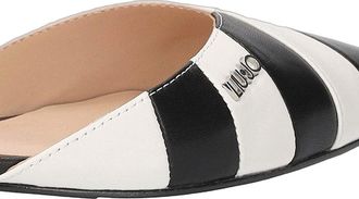 Liu Jo Womens Ballets Black-White Leather Footwear Flats