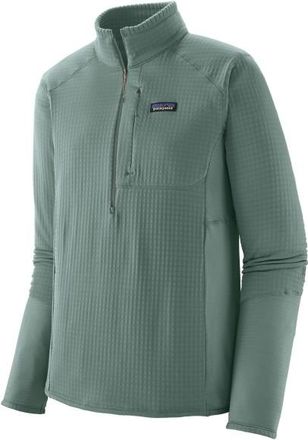 Patagonia R1 P/O Fleecepullover f&uuml;r Herren | t&uuml;rkis/oliv