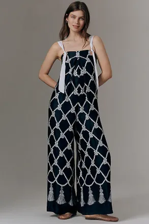 Maeve Fluid Printed Wide-Leg Jumpsuit