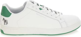 Paul Smith Albany Leren Sneakers Wit Groen - Heren - Sneakers - Wit - 45 EU - Leer - Schoenen