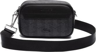Lacoste Monogram Canvas Schoudertas - Dames - Schoudertassen - Zwart - ONE Size - Tassen