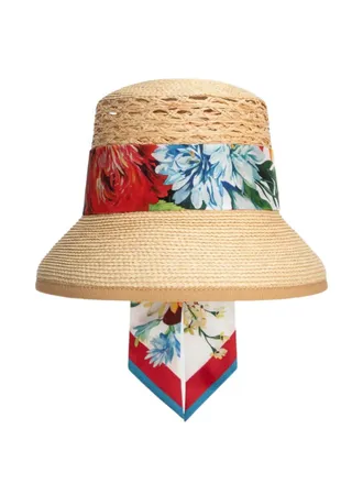 Dolce & Gabbana Raffia zonnehoed - Beige