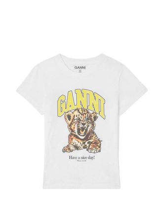Ganni bedrucktes Baumwoll-T-Shirt