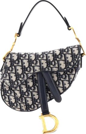 Dior Saddle Handbag Oblique Canvas Mini shoulder bag - Blauw