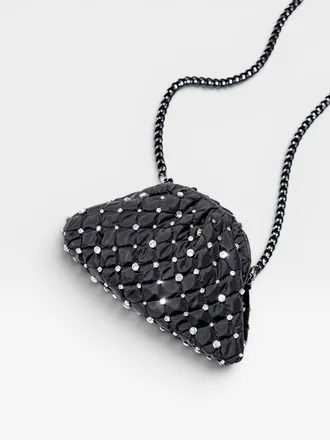 Maria La Rosa Womens Strass Mini Game Clutch Bag In Black