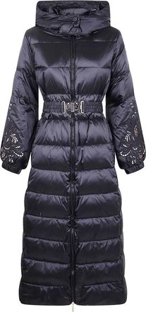 Twin-Set Cappotto con cappuccio - Nero