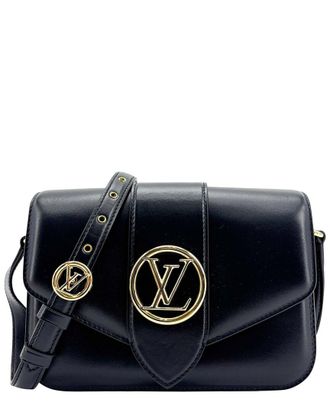 Louis Vuitton Black Calfskin Lv Pont Neuf (Authentic Pre-Loved)