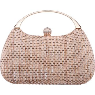 Nina Brando Frame Clutch in Natural at Nordstrom