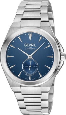 Gevril Group Montauk Hand Wind Blue Dial Mens Watch 49911B