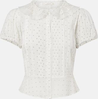 D&ocirc;en Oleta polka-dot cotton top