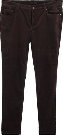 Loro Piana middelhoge broek met rechte pijpen in bruin fluweel
