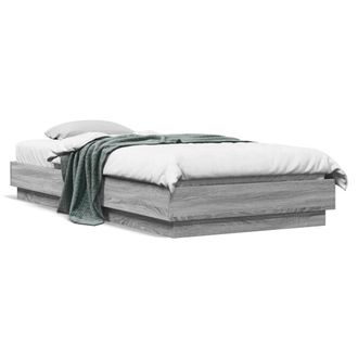 Berkfield Home Bed Frame without Mattress Grey Sonoma 100x200 cm Engineered Wood