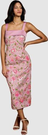 Coast Petite Sequin Floral Pencil Dress in Light Pink at Nordstrom, Size 12