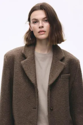 H&M Single-breasted Blazer in Dark Dusty Brown at Nordstrom, Size Xx-Large