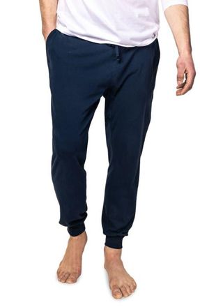 Petite Plume Pima Cotton Pajama Joggers in Navy at Nordstrom, Size X-Small