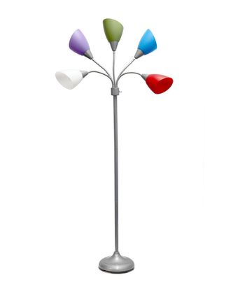 Lalia Home 5 Light Adjustable Gooseneck Floor Lamp