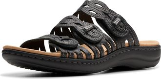 Clarks Womens Laurieann Ruby Sandals, Color Black Leather, Size: 3.5 UK Wide