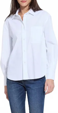 Lyss&eacute; Desire Balloon Sleeve Shirt In White
