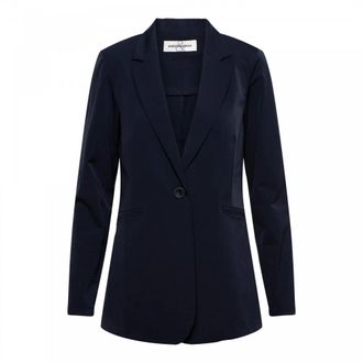 &Co Woman Philana Lange Travel Blazer - Dames - Jassen - Blauw - Maat: S Polyamide
