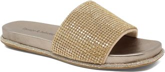 Django & Juliette Womens Yatin Sandals In Champagne Leather-Jewels