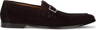 Doucal's Bootsschoenen van su&egrave;de met gespsluiting - Heren - Loafers - Bruin - 44 EU - Su&egrave;de - Schoenen