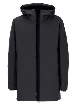Peuterey Black Metide Hooded Padded Long Coat