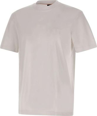 HUGO BOSS T-shirt met ronde hals - Heren - T-shirts - Wit - 3XL - Katoen - Tops