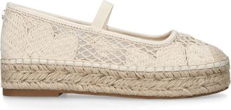 Steve Madden Womens Candi Cream Espadrilles - Size UK 4