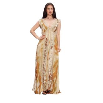 Mes Demoiselles... Samsam Maxi Jurk - Dames - Maxi kleedjes - Veelkleurig - S - Kleedjes