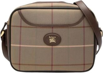 Burberry Pre-owned Cross Body Bags, female, Brown, Size: ONE SIZE Pre-owned Vintage Check Crossbody Bag