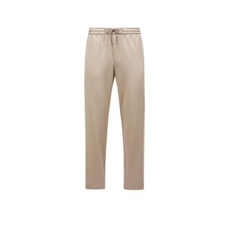 Moncler Moncler Logo Jogging Trousers, Men, Beige, Size: 48