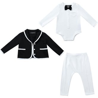 Moustache Kensington Occasion Set in Black at Nordstrom, Size 12M