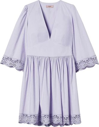 Twin-Set Abito con ricamo - Viola