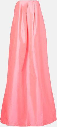 Adriana Degreas Vestido de fiesta de sat&eacute;n plisado